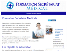 Tablet Screenshot of formationsecretariatmedical.com